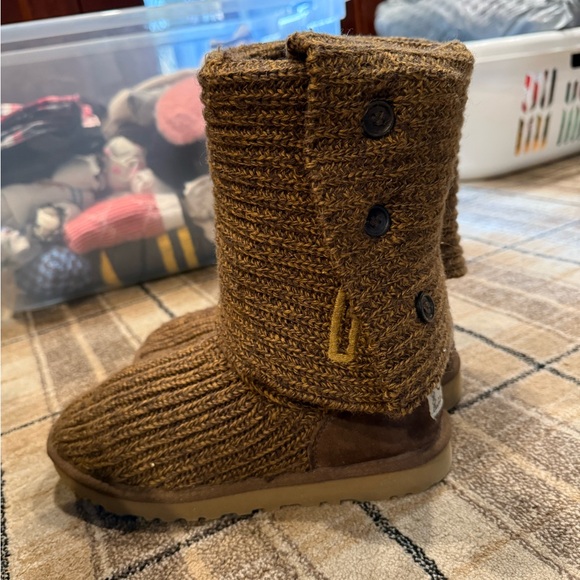 UGG Cardy Sweater Knit Convertible Boots w/ Buttons - Picture 1 of 6